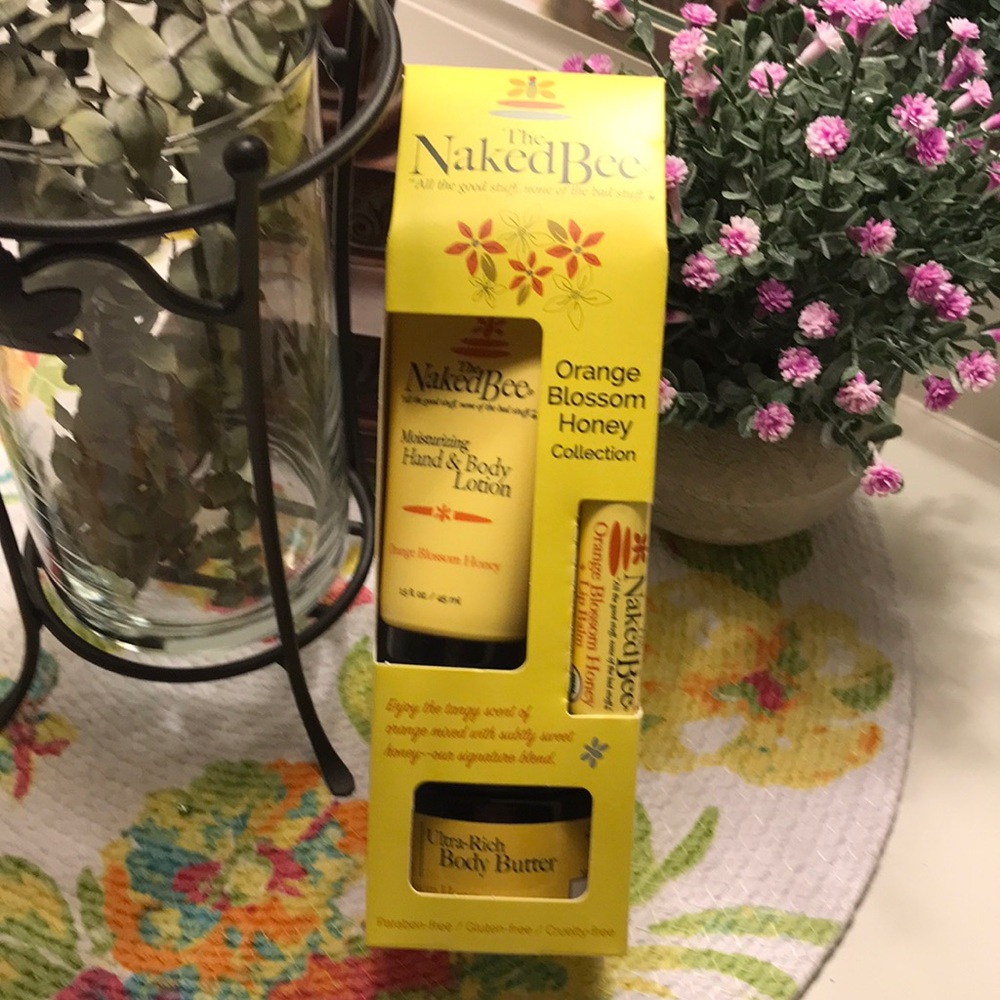The Naked Bee Orange Blossom Honey Collection, 3 piece set. New